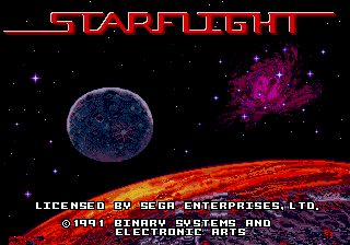 Starflight (USA, Europe) (v1.1) Title Screen